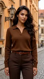 Garde-robe - Pull - Donker bruin