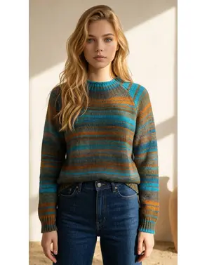 Garde-robe - Pull - Blauw-bruin
