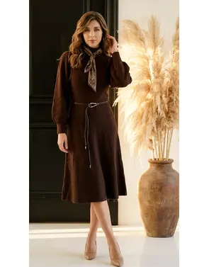 Garde-robe - Lang kleed - Donker bruin