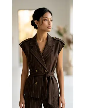 Garde-robe - Gilet - Donker bruin