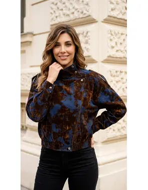 Garde-robe - BOMBER - Blauw-bruin