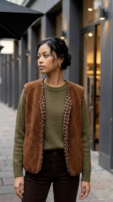 Garde-robe - Gilet - Donker bruin