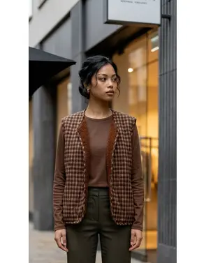 Garde-robe - Gilet - Donker bruin