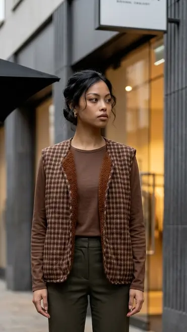 Garde-robe - Gilet - Donker bruin