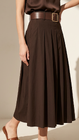 Garde-robe - Lange Rok - Donker bruin