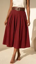 Garde-robe - Lange Rok - Bordeaux