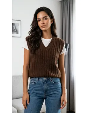 Garde-robe - Debardeur - Donker bruin