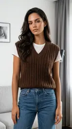 Garde-robe - Debardeur - Donker bruin