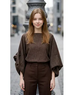 Garde-robe - Blouse - Donker bruin