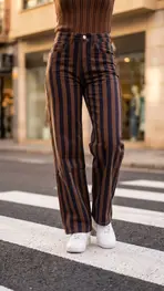 Garde-robe - Lange Broek - Blauw-bruin