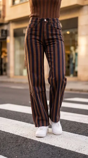 Garde-robe - Lange Broek - Blauw-bruin