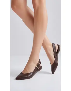 Garde-robe - Slingback - Donker bruin