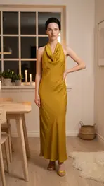 Garde-robe - Lang kleed - Oker