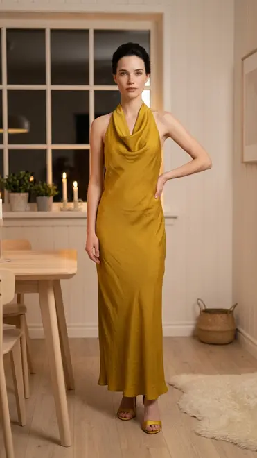 Garde-robe - Lang kleed - Oker