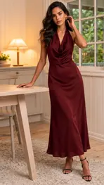 Garde-robe - Lang kleed - Bordeaux