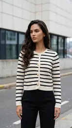 Garde-robe - Gilet - Zwart-wit