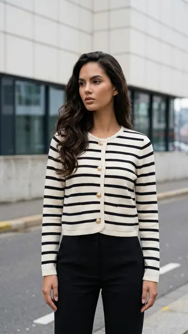 Garde-robe - Gilet - Zwart-wit