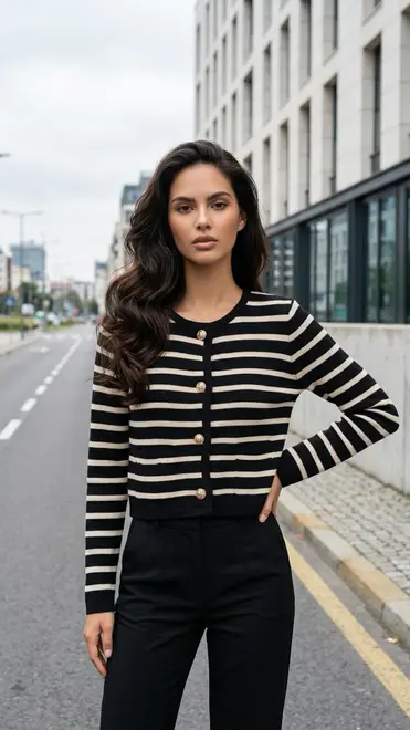 Garde-robe - Gilet - Zwart-wit