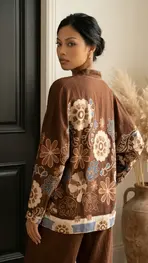 Garde-robe - Blouse - Blauw-bruin