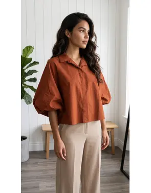 Garde-robe - Blouse - Donker oranje