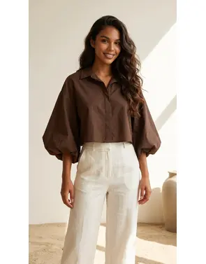 Garde-robe - Blouse - Donker bruin