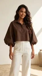 Garde-robe - Blouse - Donker bruin