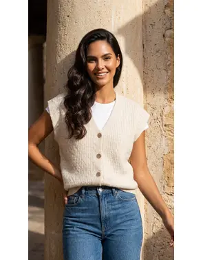 Garde-robe - Gilet - Ecru