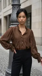 Garde-robe - Blouse - Donker bruin