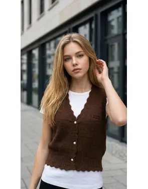 Garde-robe - Gilet - Donker bruin