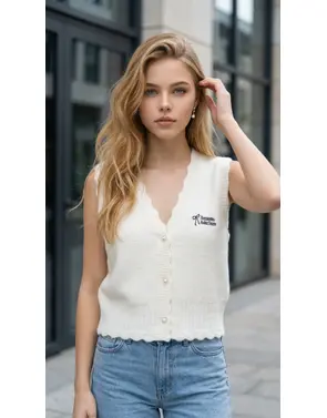 Garde-robe - Gilet - Ecru
