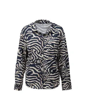K-design - Blouse - Zwart-beige
