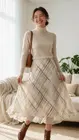 Amelie & Amelie - Halflange Rok - Groen