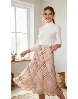 Amelie &amp; Amelie - Halflange Rok - Roze