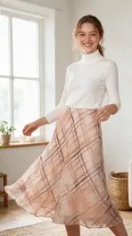 Amelie &amp; Amelie - Halflange Rok - Roze
