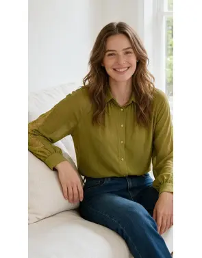 Amelie & Amelie - Blouse - Groen