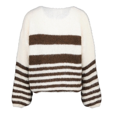 Amelie &amp; Amelie - Pull - Bruin-ecru