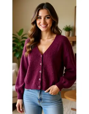 Amelie & Amelie - Gilet - Fushia
