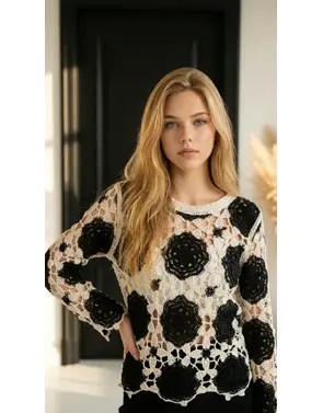 Garde-robe - Pull - Zwart-wit