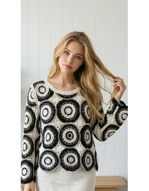 Garde-robe - Pull - Zwart-wit