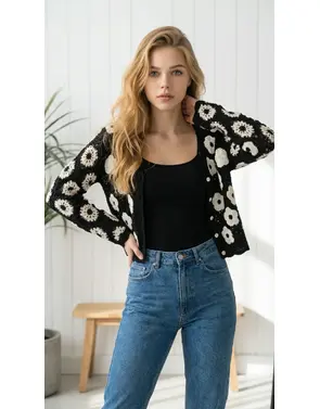 Garde-robe - Gilet - Zwart-wit