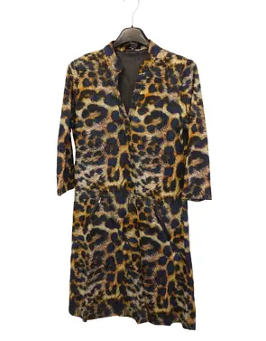 Garde-robe - Halflang Kleedje - Blauw-beige
