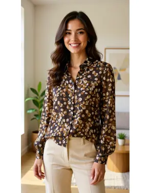 Garde-robe - Blouse - Donker bruin
