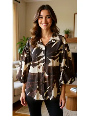 Garde-robe - Blouse - Donker bruin