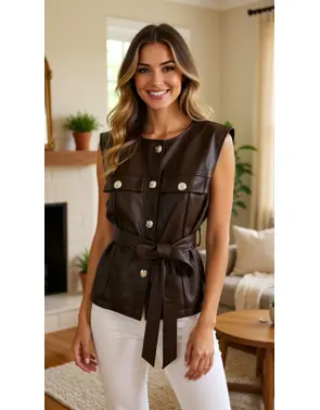 Garde-robe - Gilet - Donker bruin