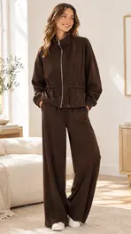 Garde-robe - 2-stuk - Donker bruin