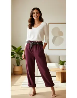 Garde-robe - Lange Broek - Paars