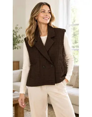 Garde-robe - Gilet - Donker bruin
