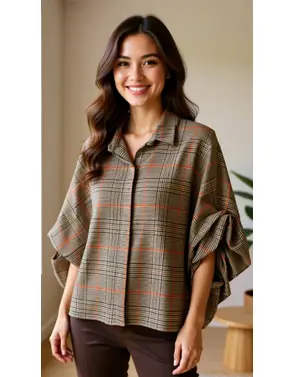 Garde-robe - Blouse - Beige-oranje