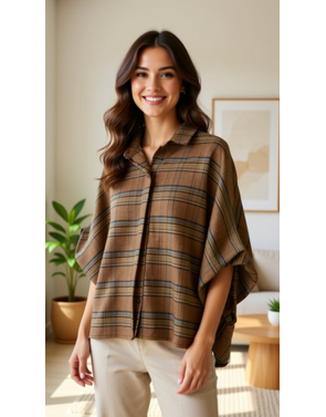 Garde-robe - Blouse - Blauw-bruin