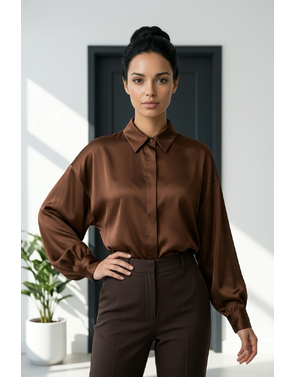 Garde-robe - Blouse - Donker bruin
